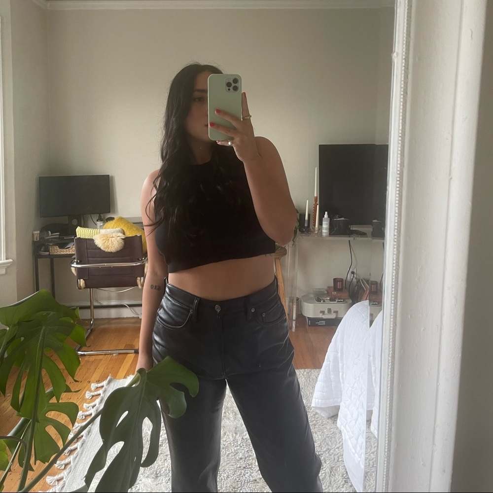 NWT AGOLDE leather pants